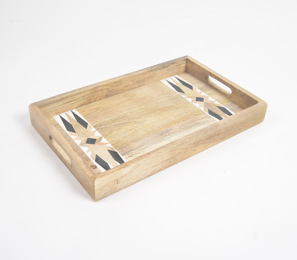 Minimal Handcut Raw Mango Wood Tray