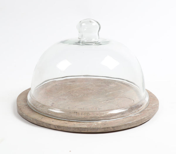 Slate Cake Plate With Glass Dome