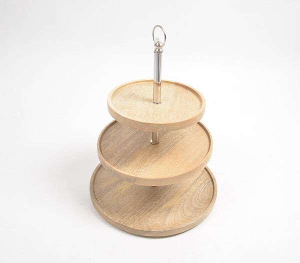 Classic Mango Wood 3-Tier Cake Stand