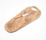 Hand Cut Mango Wood Elongated Platter
