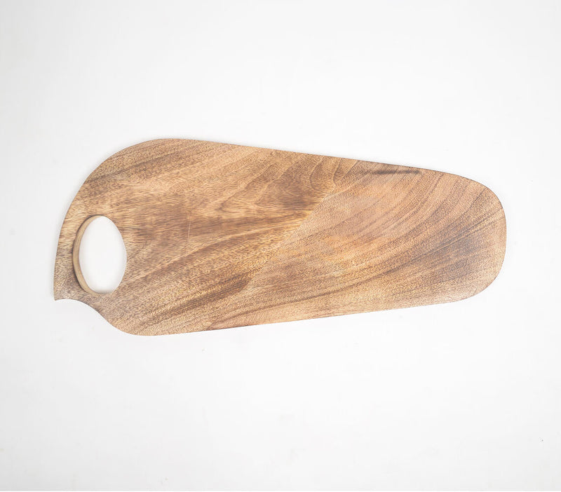 Hand Cut Mango Wood Elongated Platter