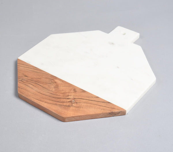 Octagon Marble & Mango Wood Chopping Board