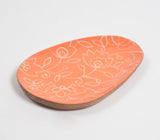 Floral Handpainted Mango Wood Oval Platter