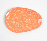 Floral Handpainted Mango Wood Oval Platter