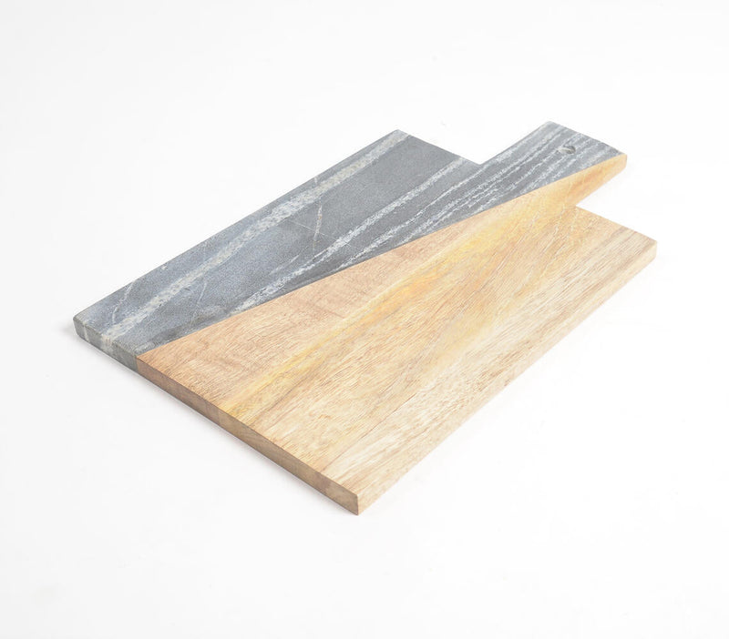 Fusion Natural Acacia Wood & Marble Chopping Board
