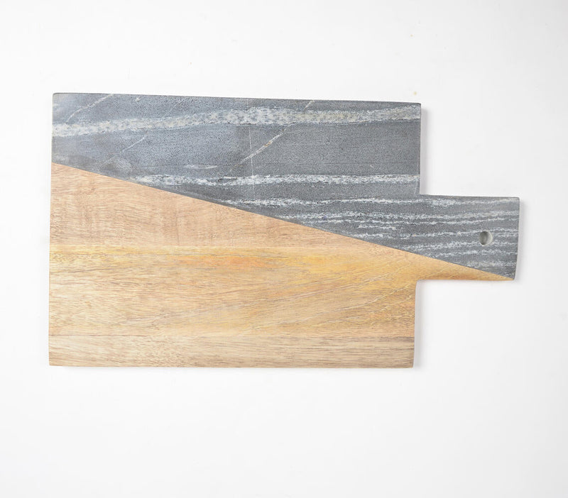 Fusion Natural Acacia Wood & Marble Chopping Board
