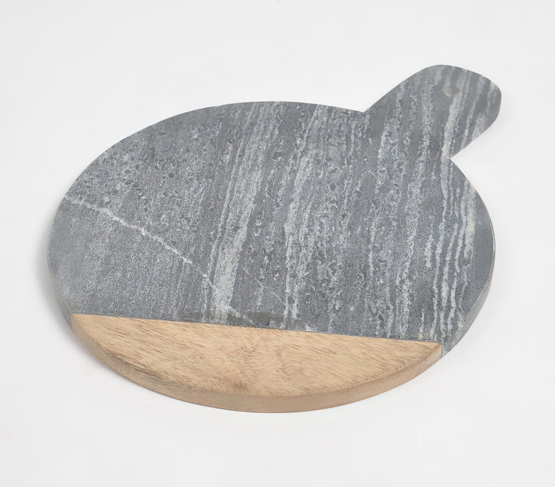 Classic Fusion Wood & Stone Round Chopping Board