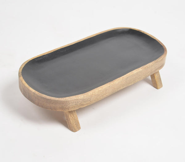 Enamelled Noir Éclair Mango Wood Platter