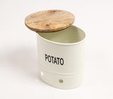 Potato-Typographic Ribbed Galvanized Iron Storage Box