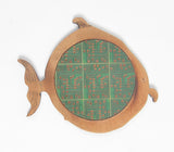 Recycled Circuit Board & MDF Fish-Shaped Coaster