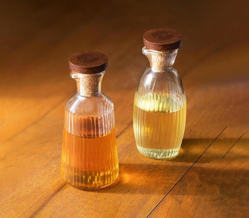 Glass Oil & Vinegar Bottles Set