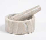 Turned & Hand Carved marble Mortar & Pestle Set