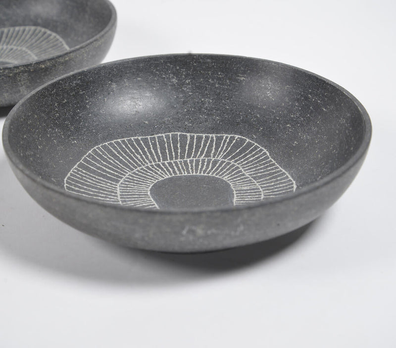 Hand carved Muguni Stone Bowls (set of 2)