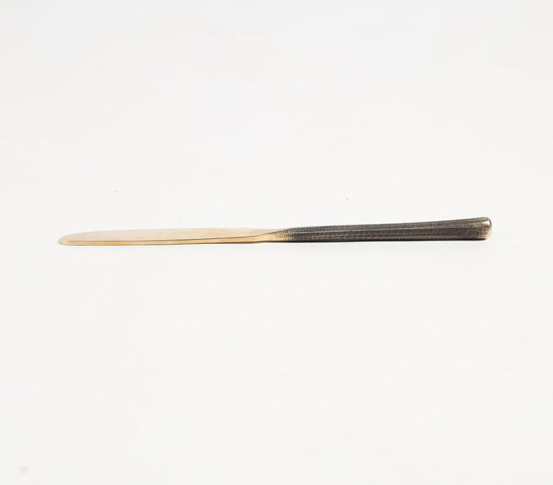 Hand Beaten Bronze-Toned Metal Butter Knife