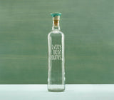 Handmade Glass Cast Water Bottle with Ceramic Stopper