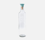 Handmade Glass Cast Water Bottle with Ceramic Stopper