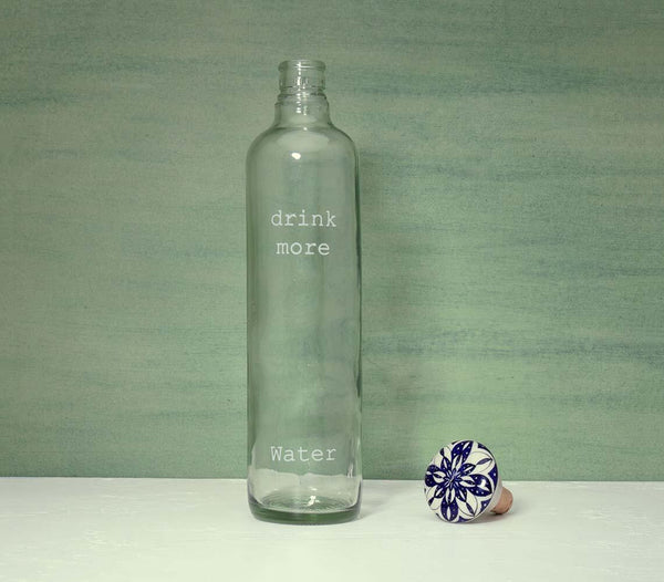 Glass Water Bottle with Ceramic Stopper