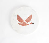 Bird Inlay Marble Cheese board