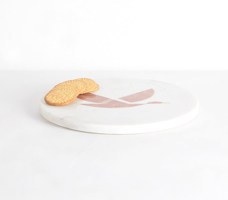 Bird Inlay Marble Cheese board