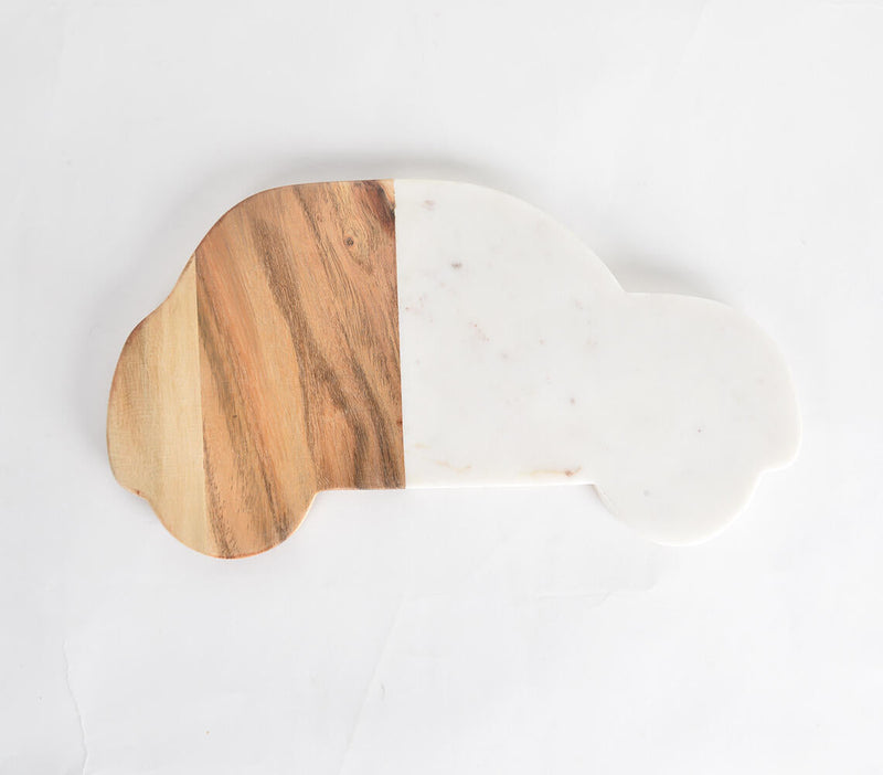 Marble Wood Car Cheese board
