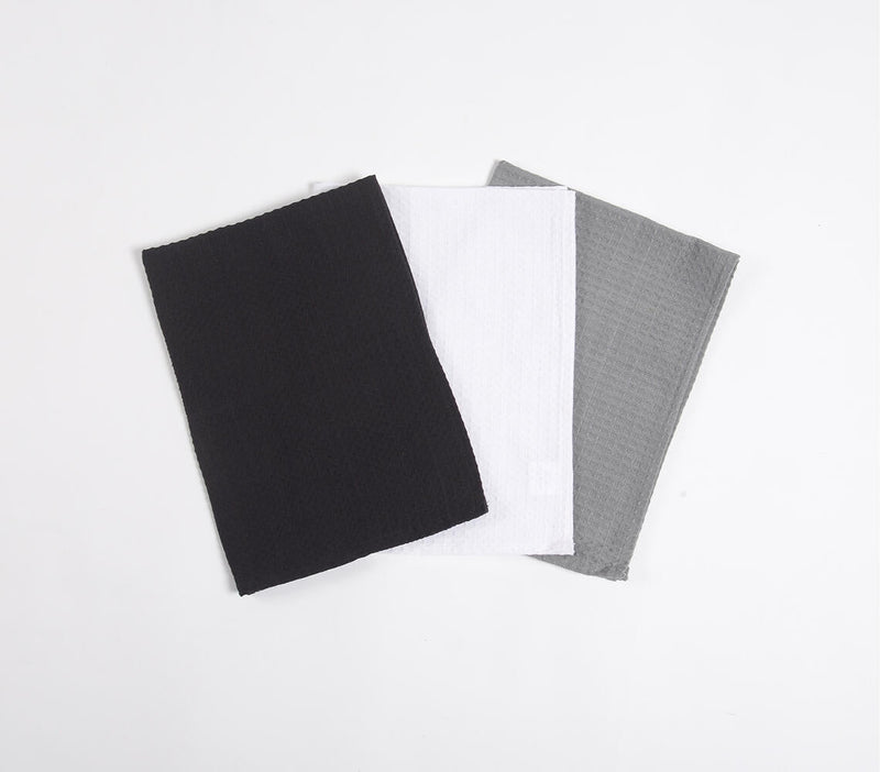 Waffle Cotton Tea towels (set of 3) Q1
