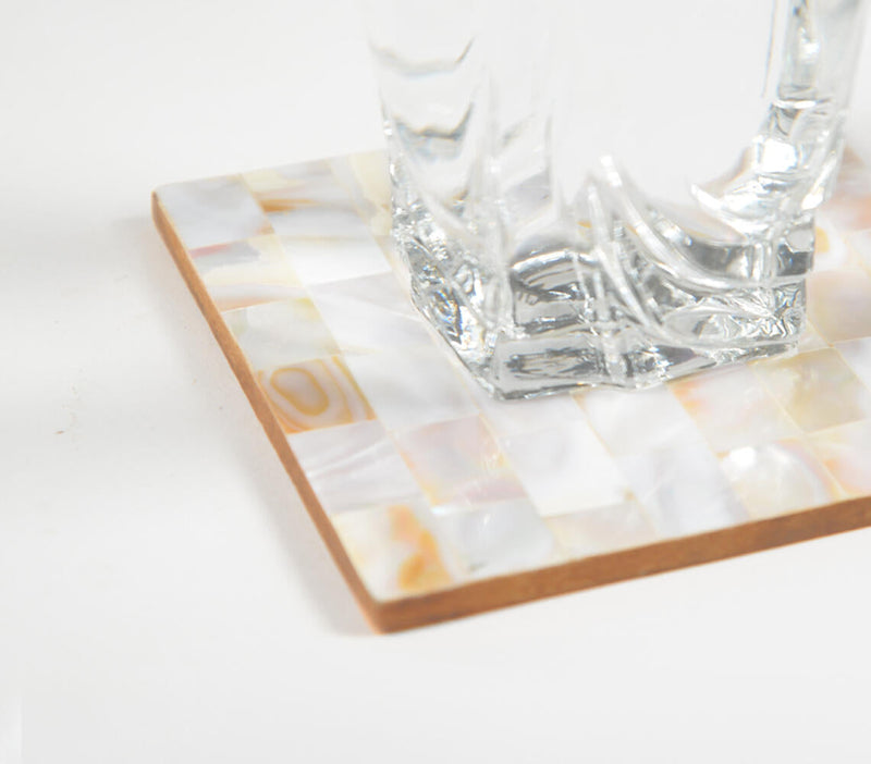 Mother-of-Pearl Square Coasters (set of 4)