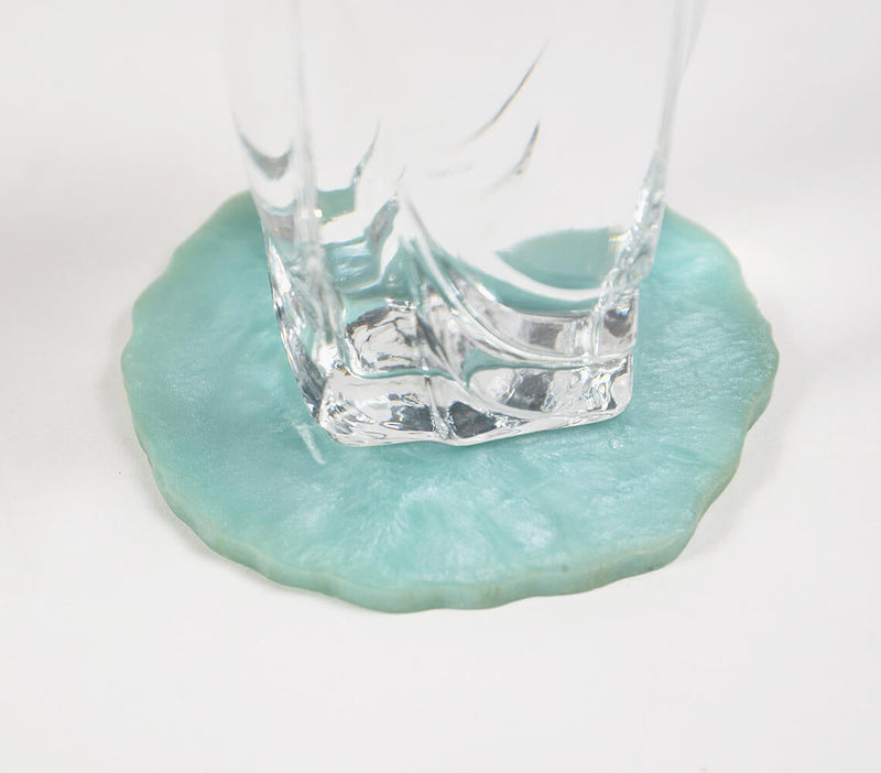 Aqua Resin Coasters (set of 4)