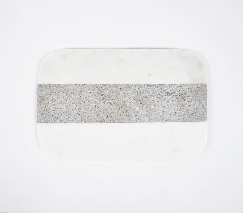 Colorblock Marble & Concrete Cheese board