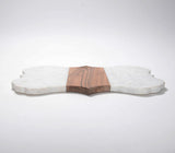 Hand Cut marble & Acacia Wood Vintage Trellis serving platter