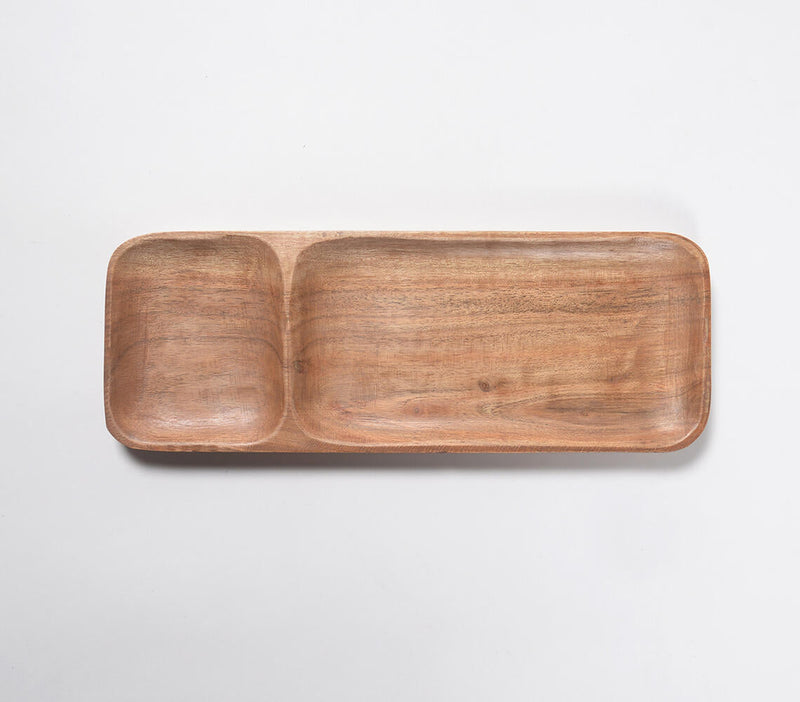 Minimal Wooden Chip and Dip Platter