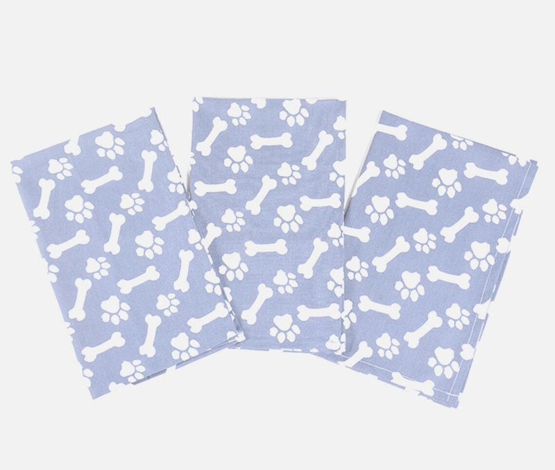 Paw Bone Printed Kitchen Towels (set of 3)