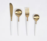 Ivory Enamelled Stainless Steel Cutlery Set