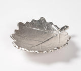 Handmade Aluminium Decorative Leaf Tray with Silver Finishing