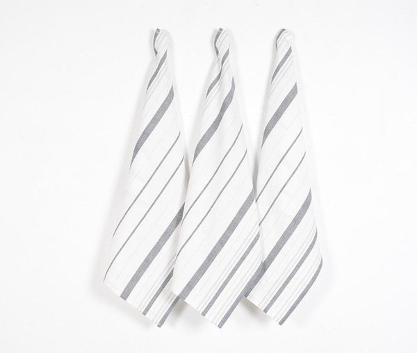 Handwoven Striped Kitchen Towels (Set of 3) Q1