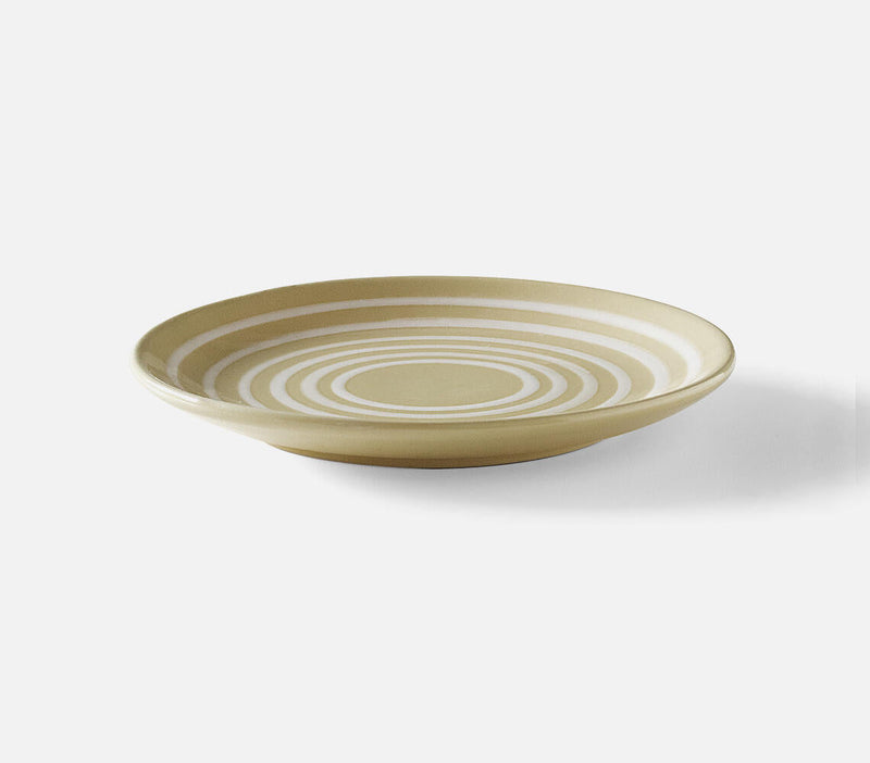 Striped Lemon Ceramic Breakfast Plate