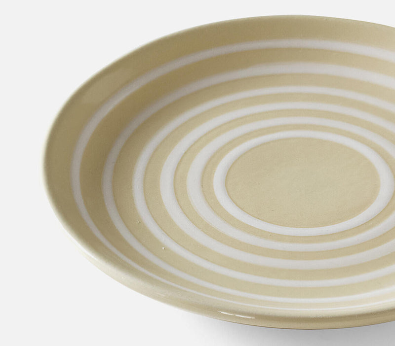 Striped Lemon Ceramic Breakfast Plate