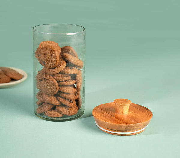 Cadence Glass Jar with Wooden Lid (Small)