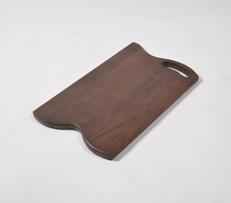 Handmade Dark Polished Acacia Wood Serving Board