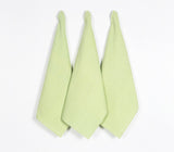 Handloom Cotton Lime Kitchen Towels (Set of 3)
